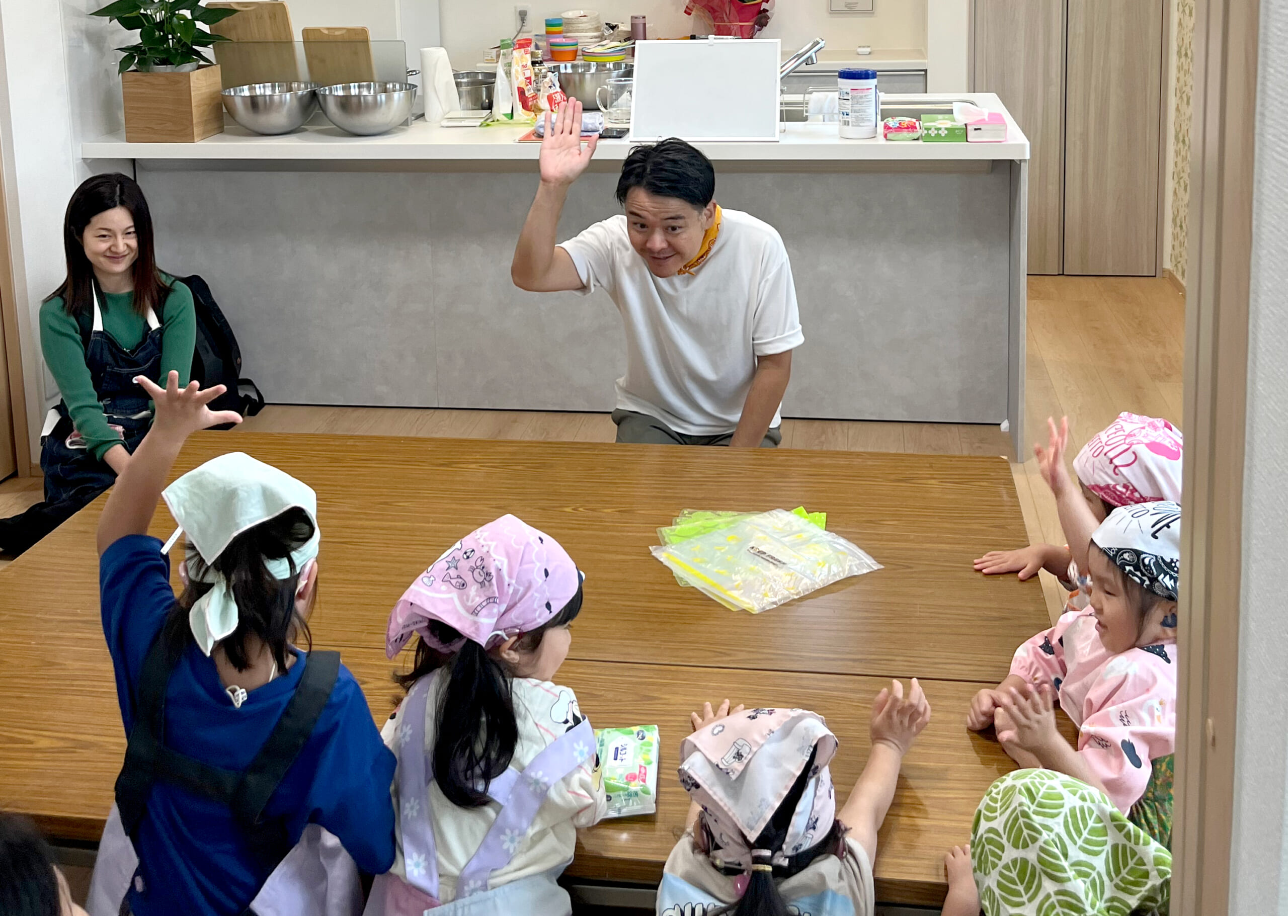 朝の受け入れの様子